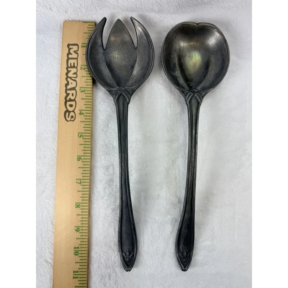 Vintage Arthur Court 1990s Tulip Salad Serving Fork Spoon Set 11